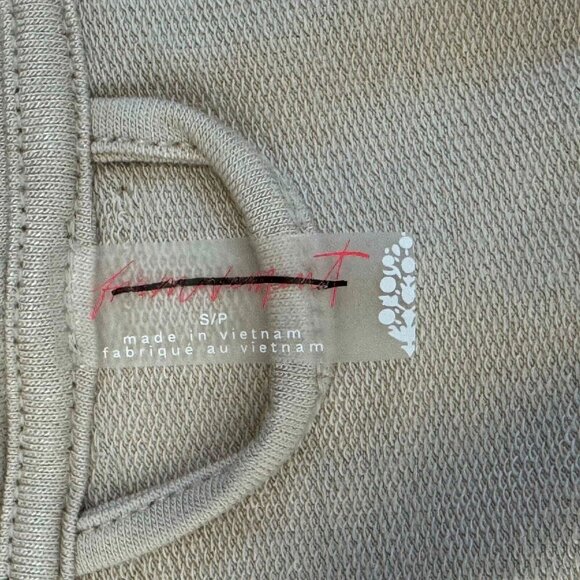 Free People Movement‎ Second Chance Hooded Jumpsuit Relaxed Fit Beige Size Small - Picture 11 of 16